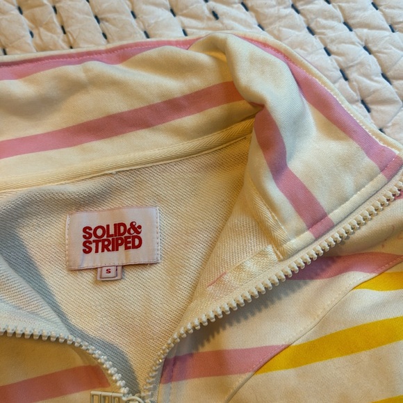 Solid & Striped Quarter Zip in Colorblock Stripe - Picture 6 of 15